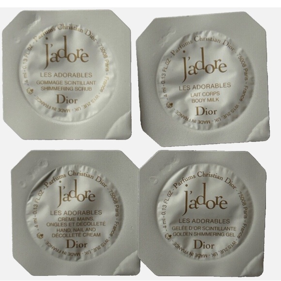 Dior JADORE Les Adorables Body Milk Cream Scrub Gel 4 Piece Set NEW BOX - Picture 7 of 8